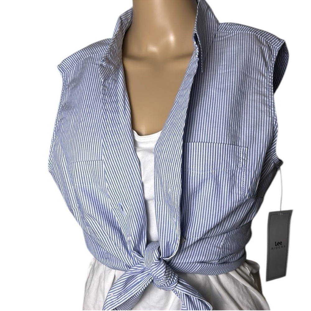 Shirt ,NWT,cotton ,boho,coastal cowgirl,striped,lightweight,office,can knot,EC